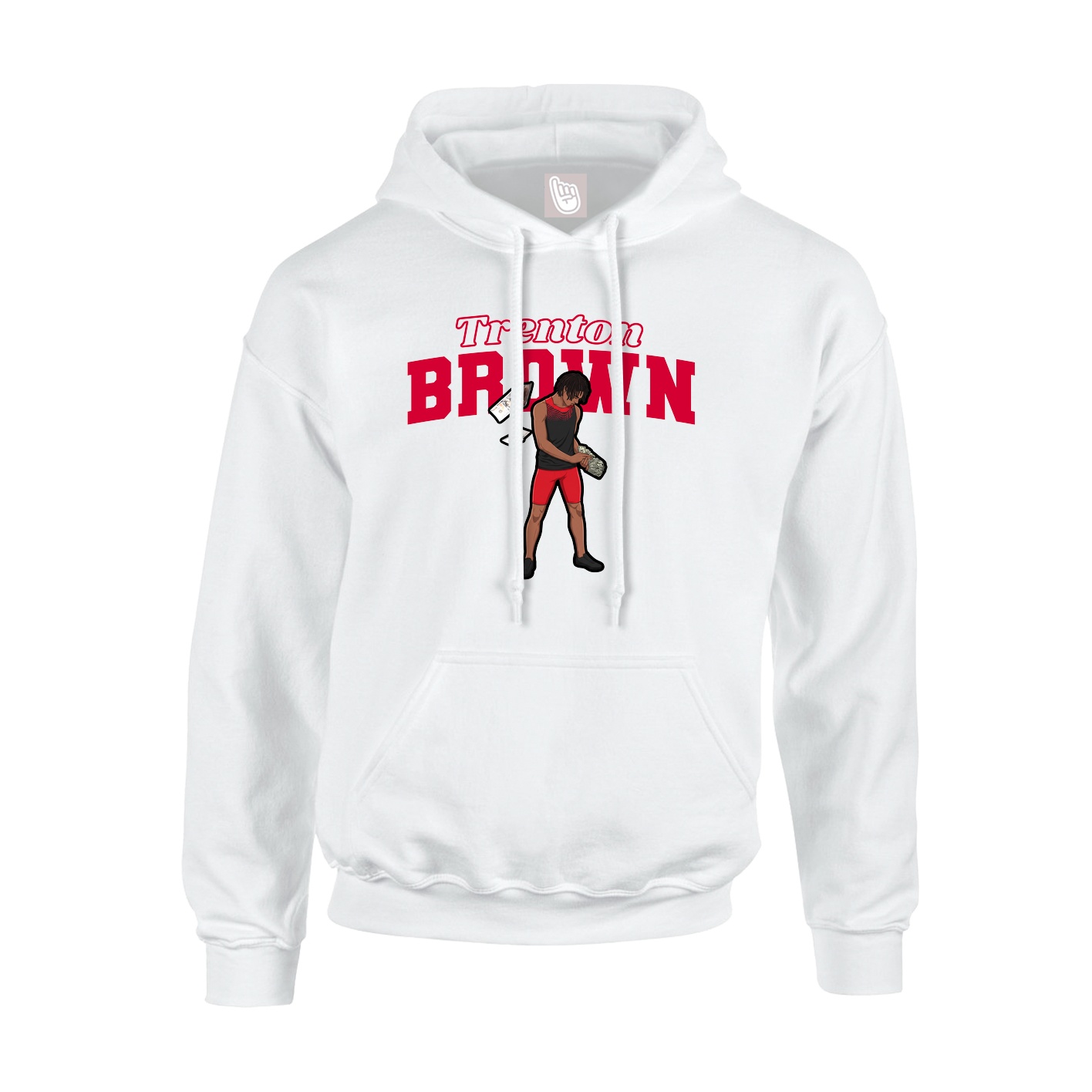 Hoodie — Name Arch in White