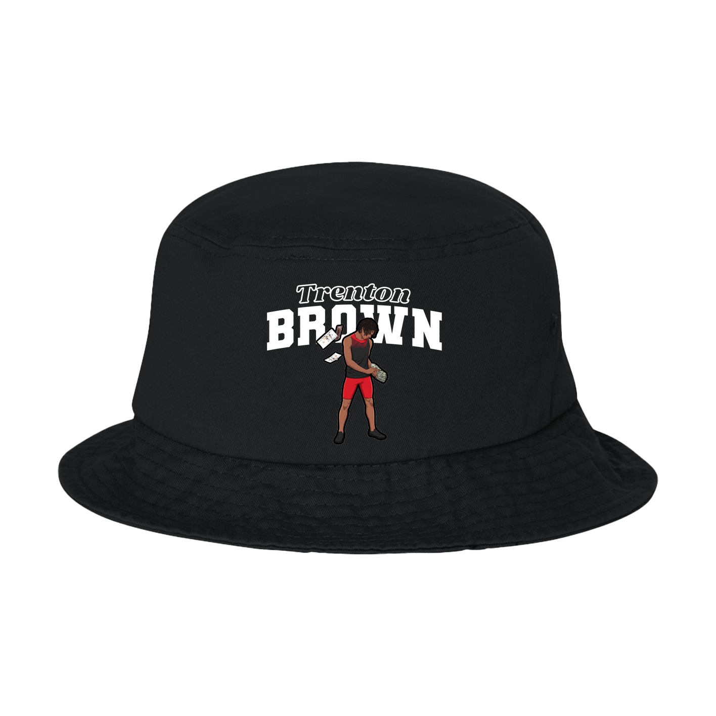 Bucket Cap — Name Arch in Black