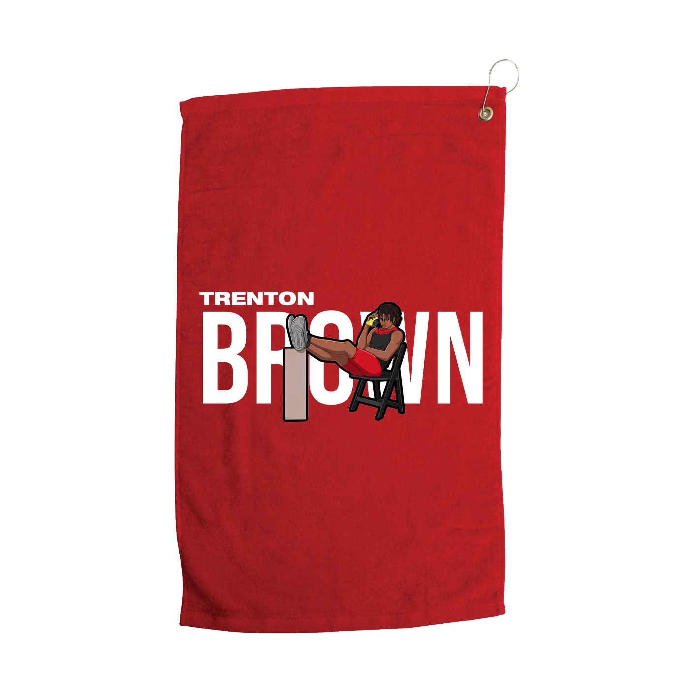 Golf Towel — Player Name in Red
