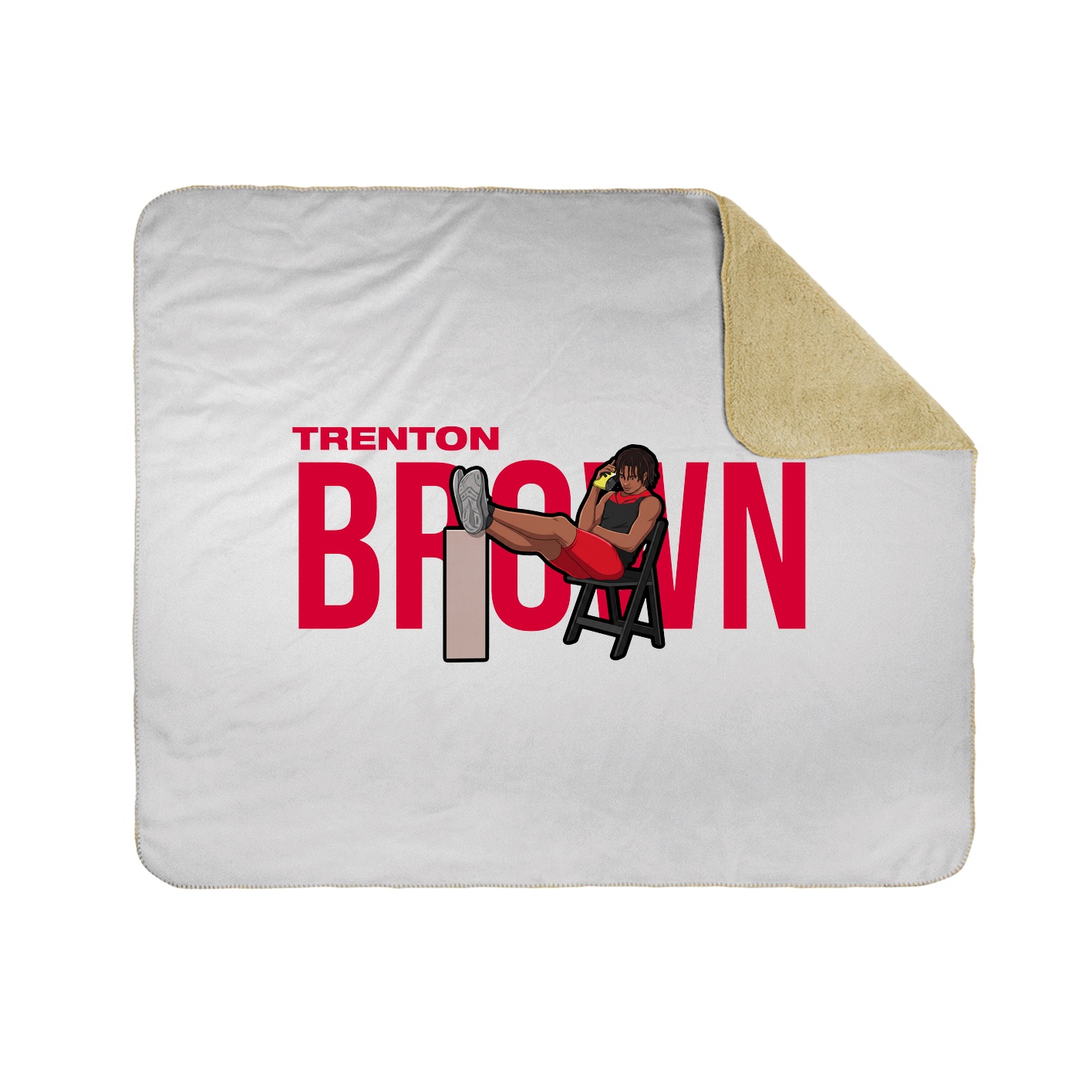 Throw Blanket — Player Name in White