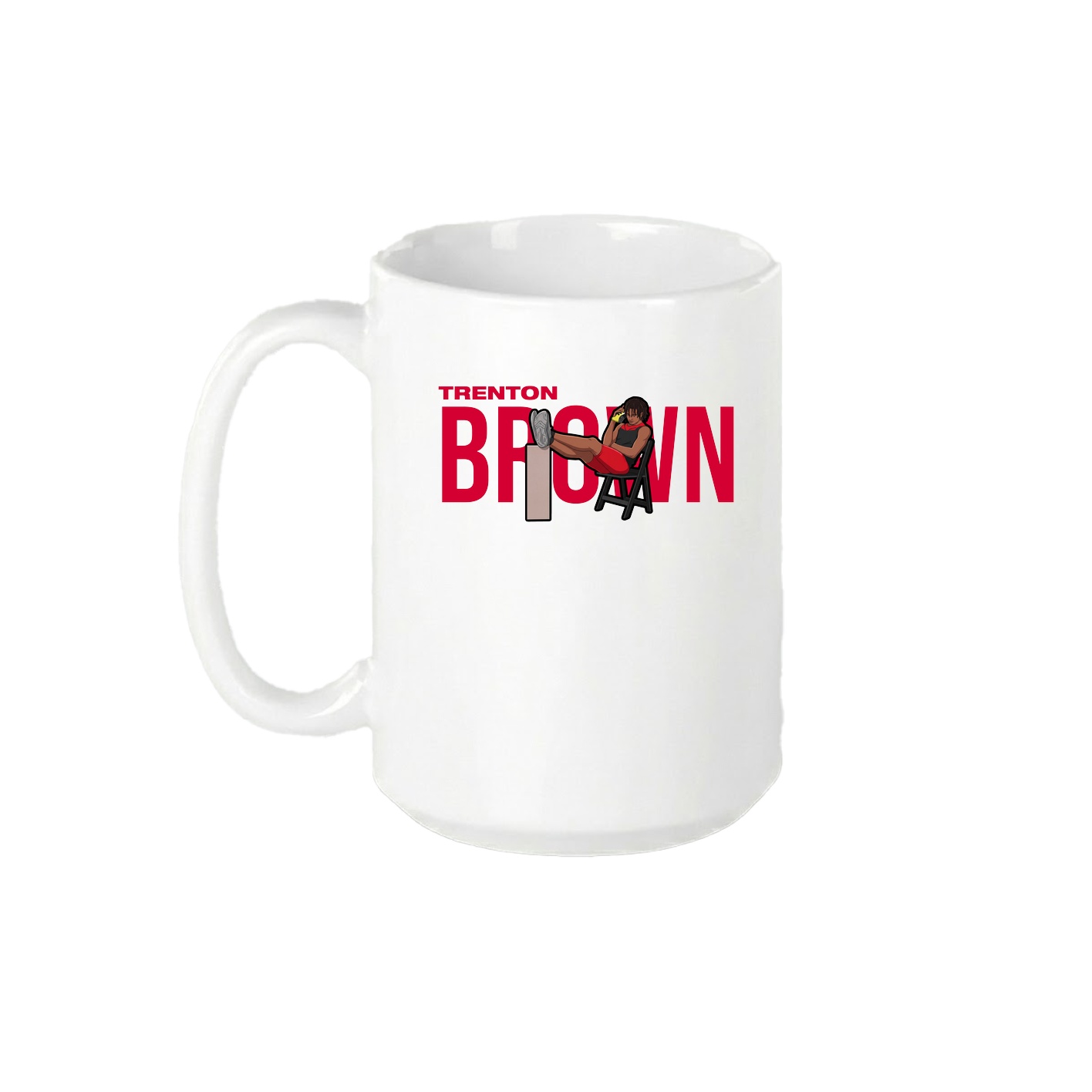 15oz Coffee Mug — Player Name in White