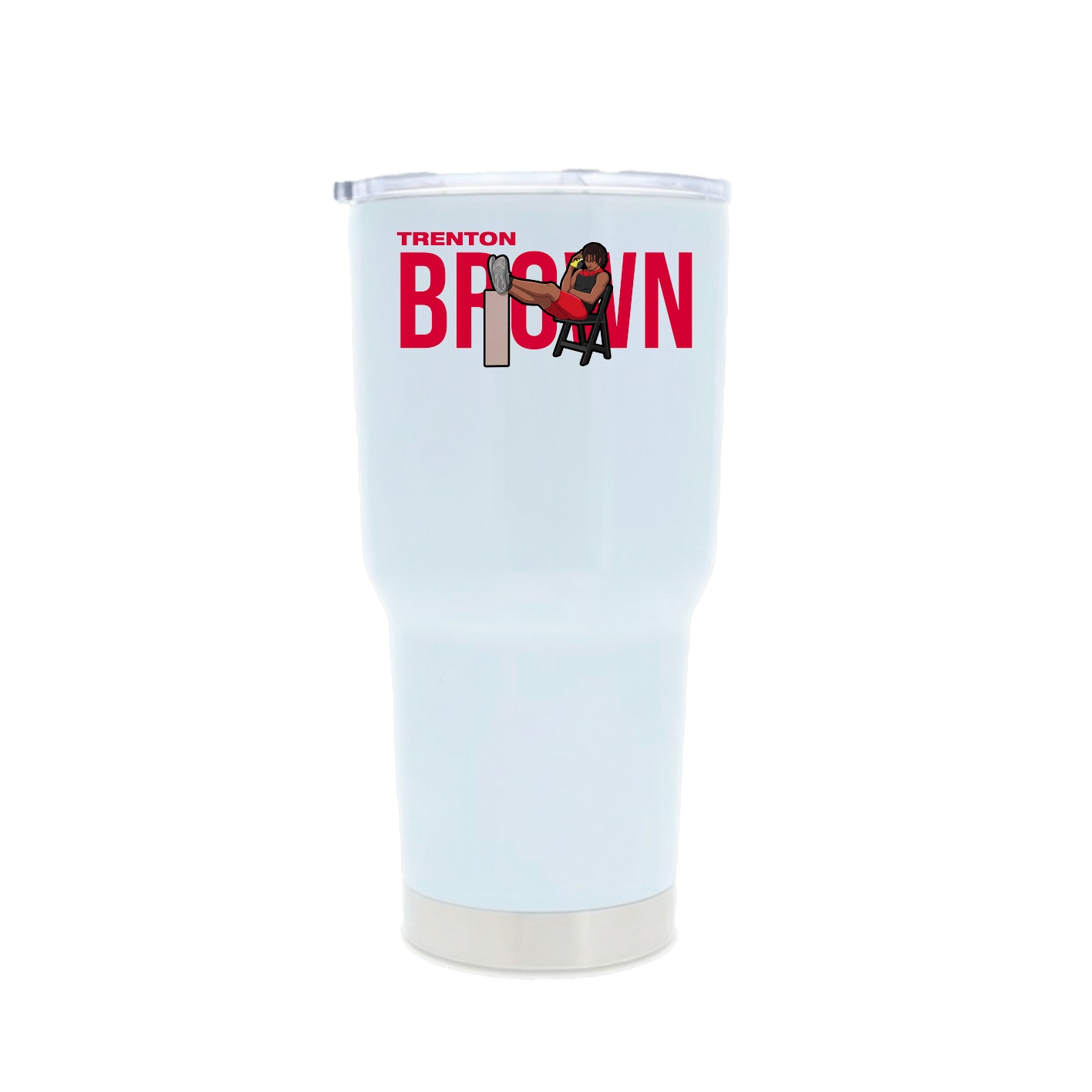 30oz Stainless Steel Tumbler — Player Name in White