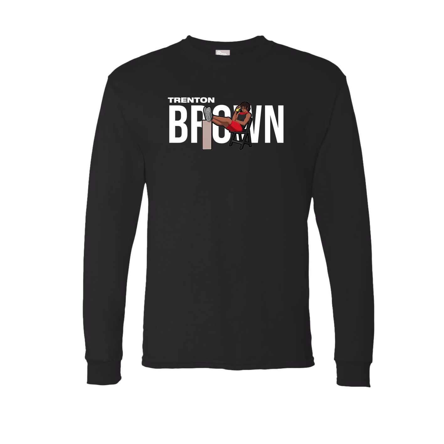 Long Sleeve Tee — Player Name in Black