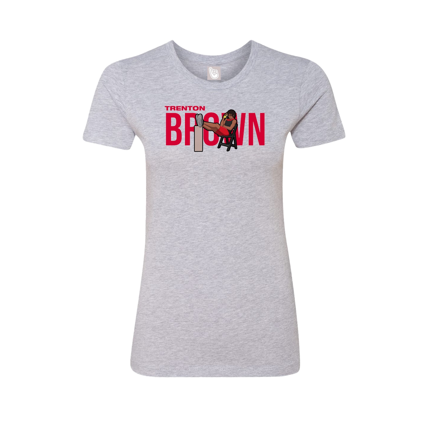 Womens Tee — Player Name in Grey