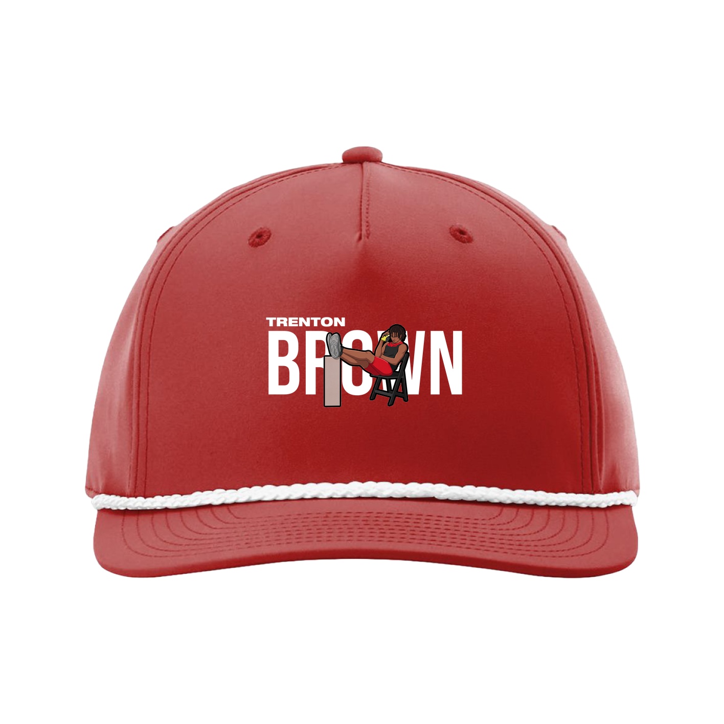 Five-Panel Classic Rope Cap — Player Name in Red