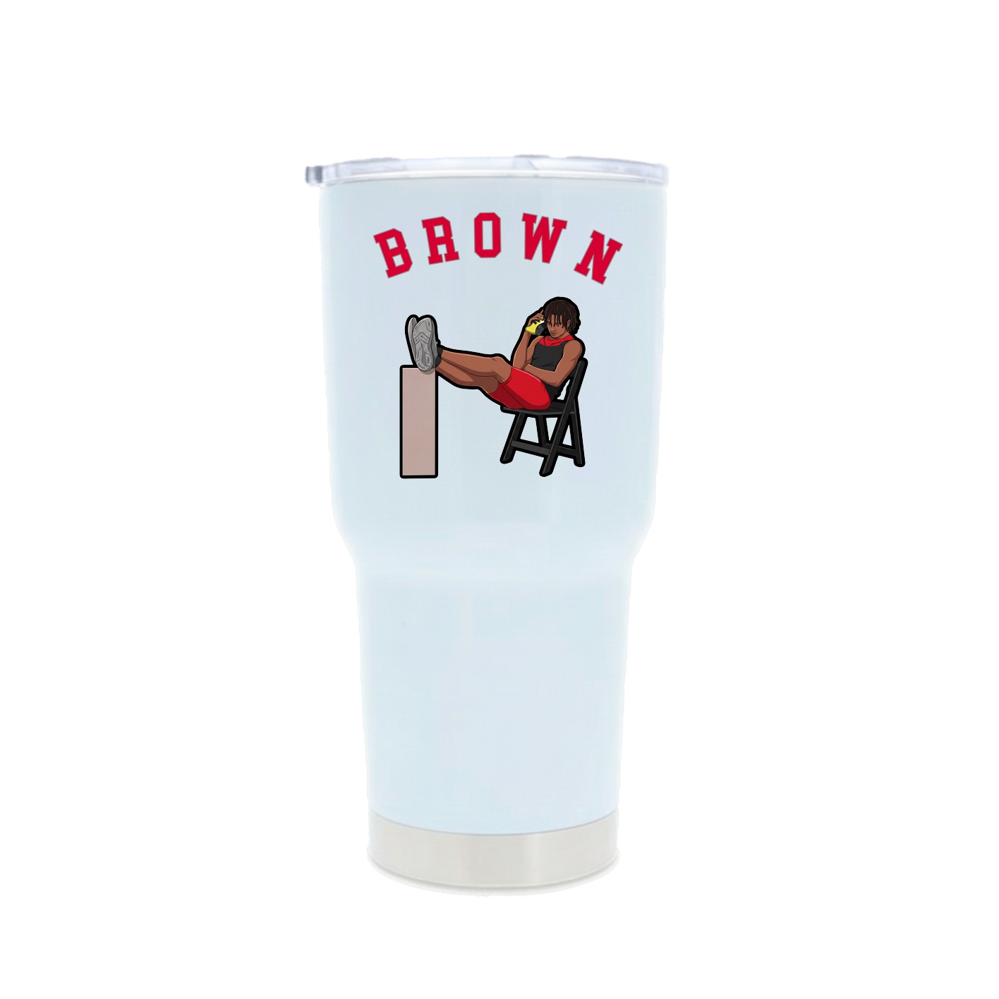 30oz Stainless Steel Tumbler — Shirsey Arch in White