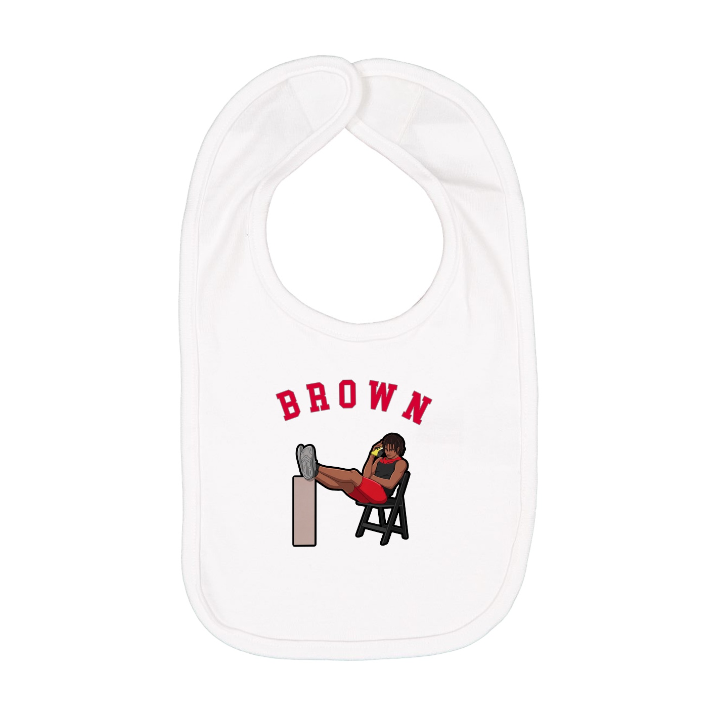 Infant Bib — Shirsey Arch in White