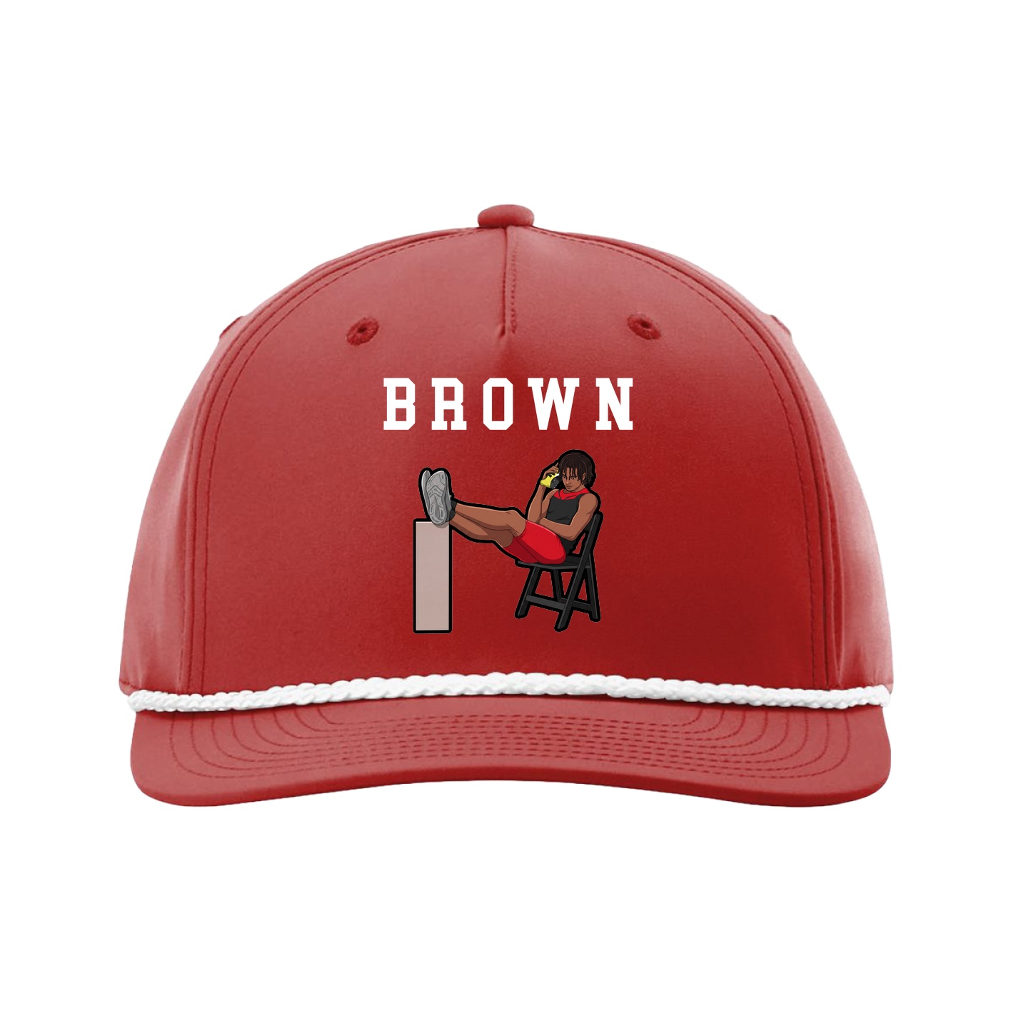 Five-Panel Classic Rope Cap — Shirsey in Red