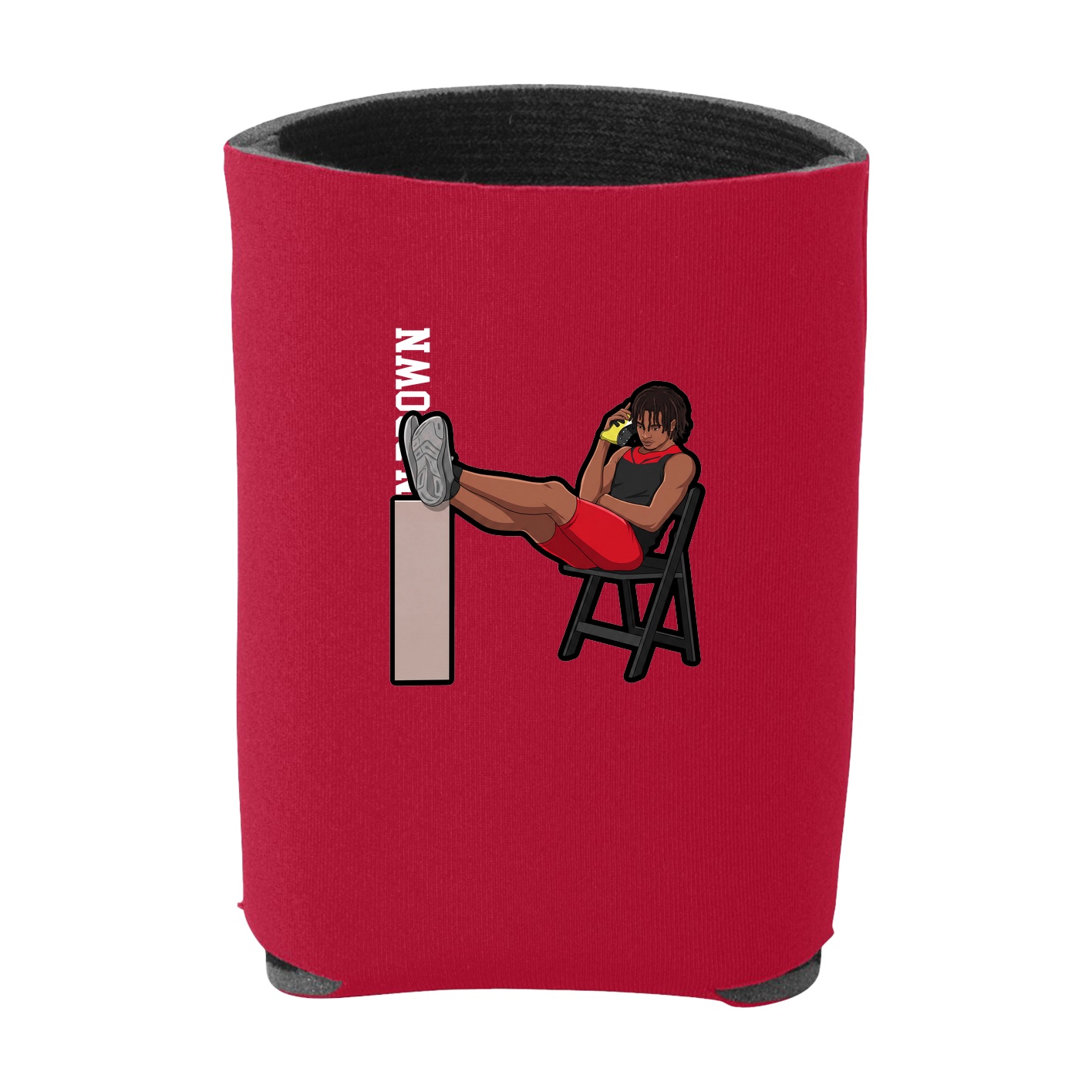 Can Holder — Name Vertical in Red