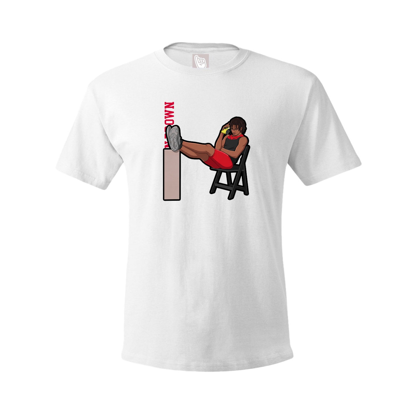 Tee — Name Vertical in White