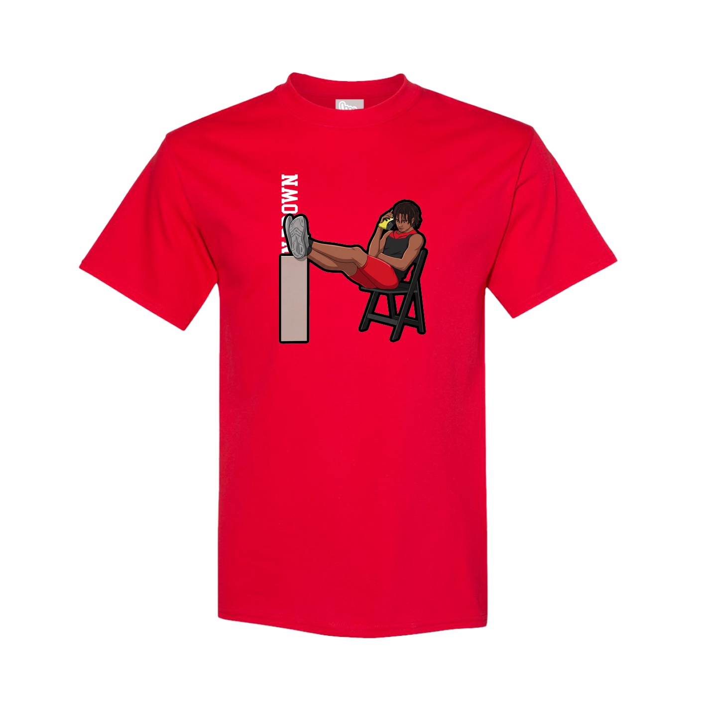 Youth Tee — Name Vertical in Red