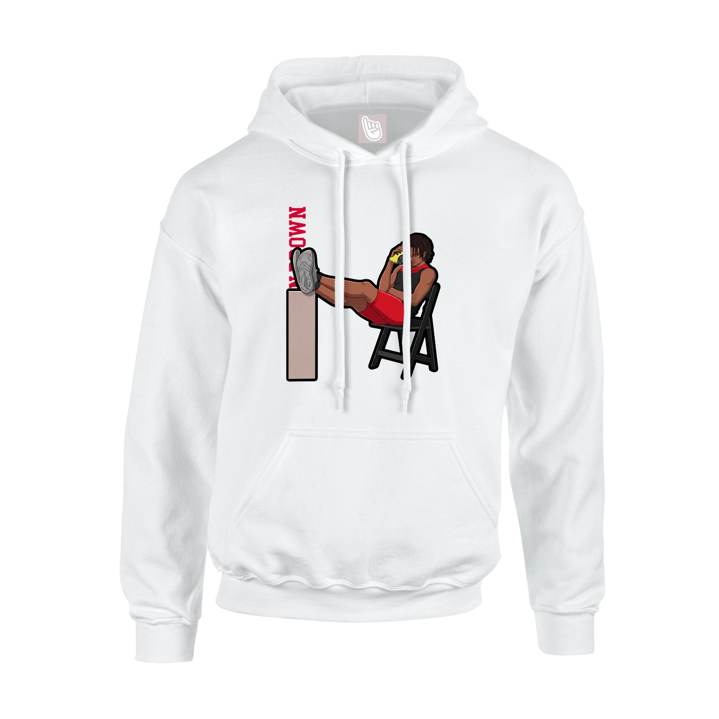 Hoodie — Name Vertical in White