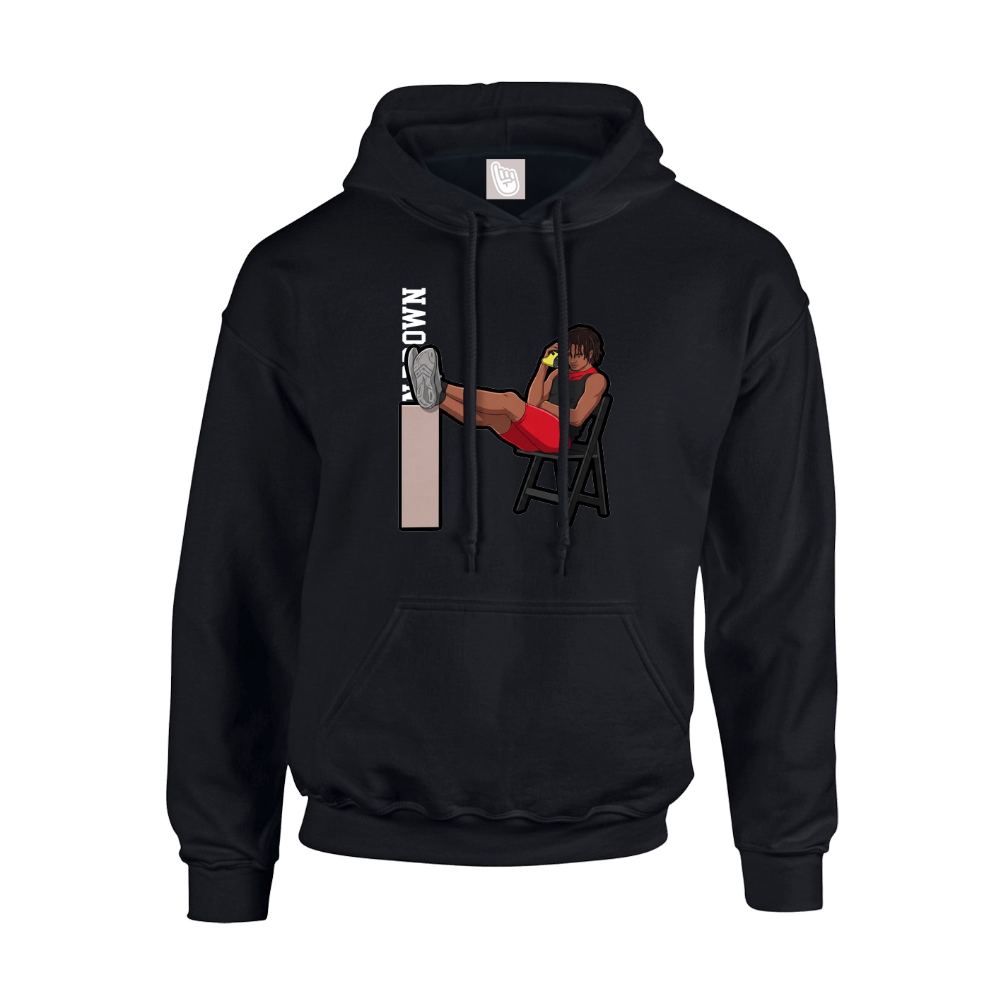 Youth Hoodie — Name Vertical in Black