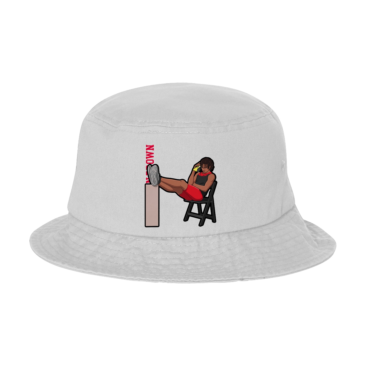 Bucket Cap — Name Vertical in White