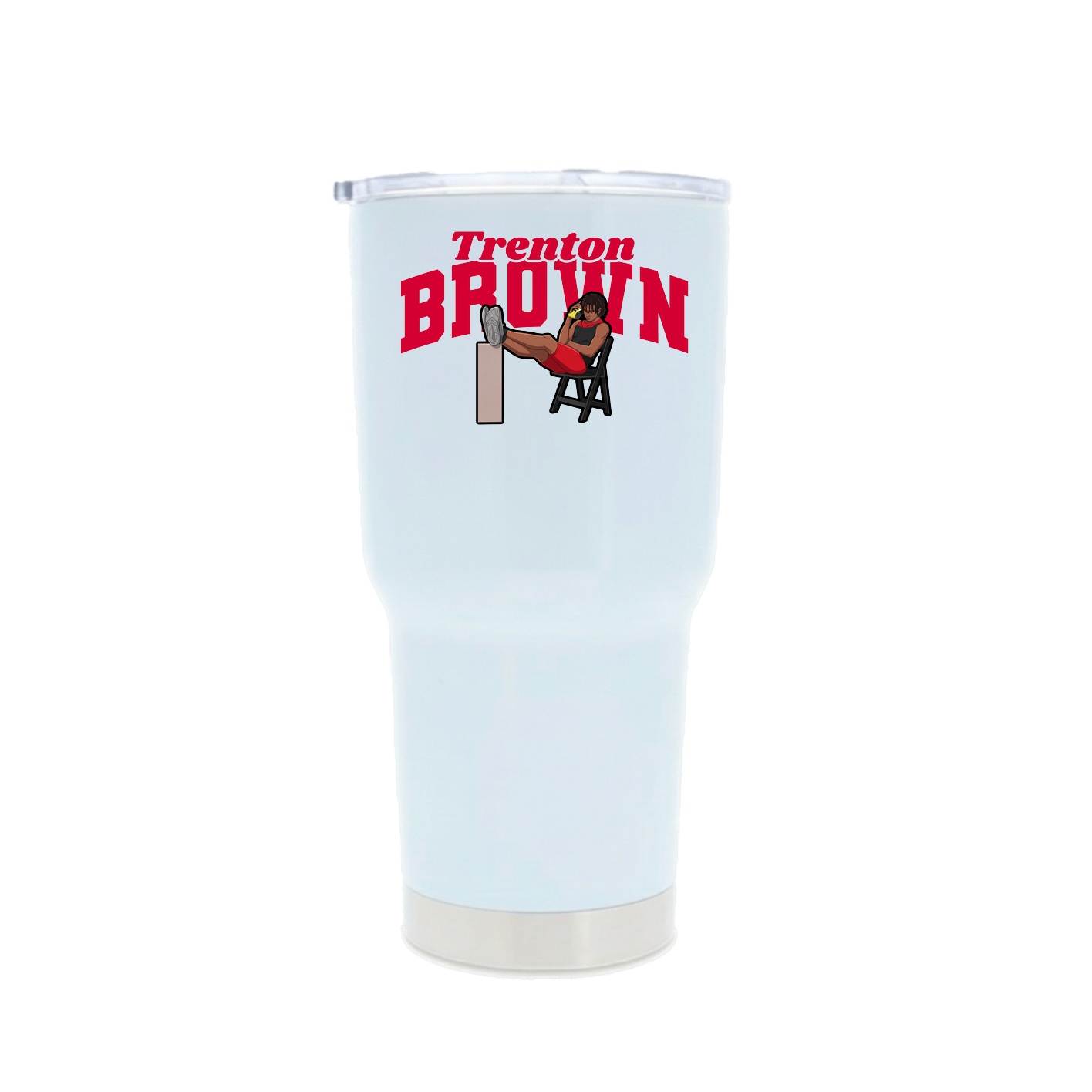 30oz Stainless Steel Tumbler — Signature Arch in White