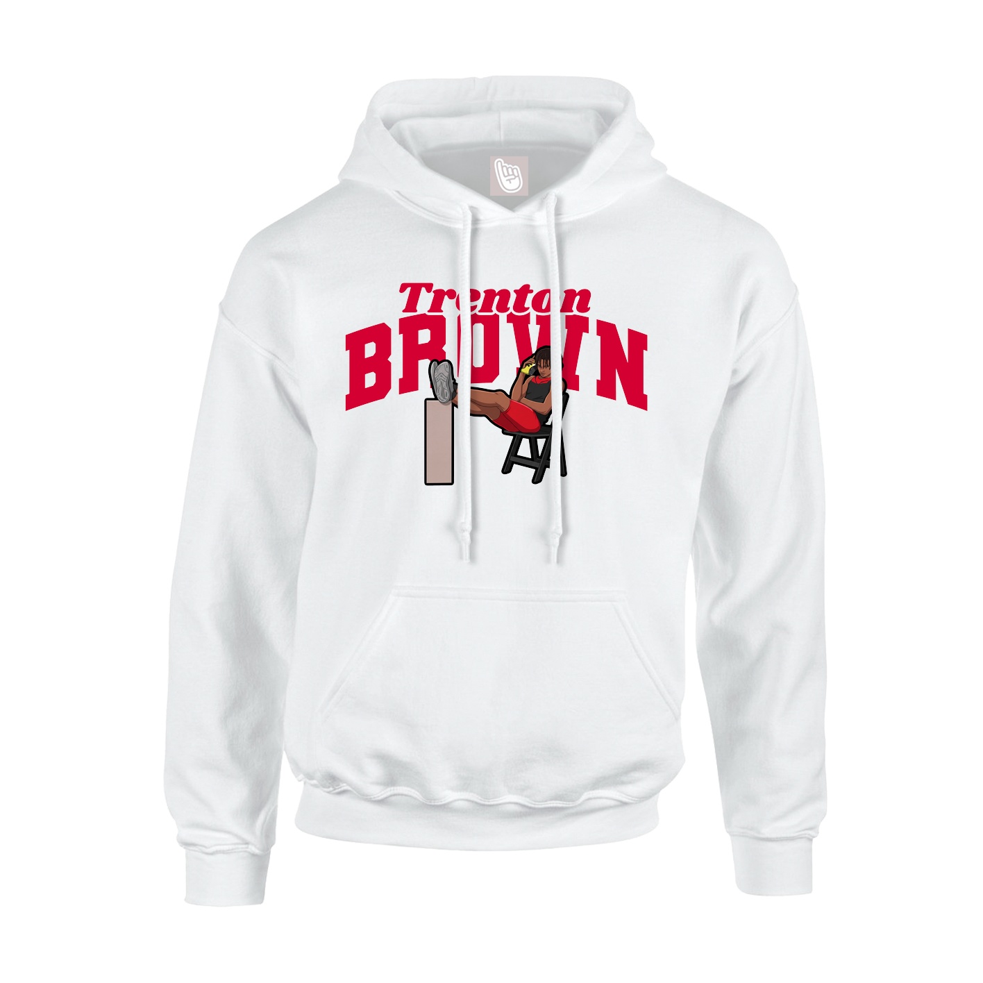 Youth Hoodie — Signature Arch in White