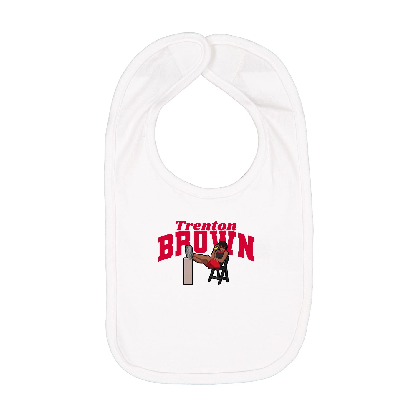 Infant Bib — Signature Arch in White