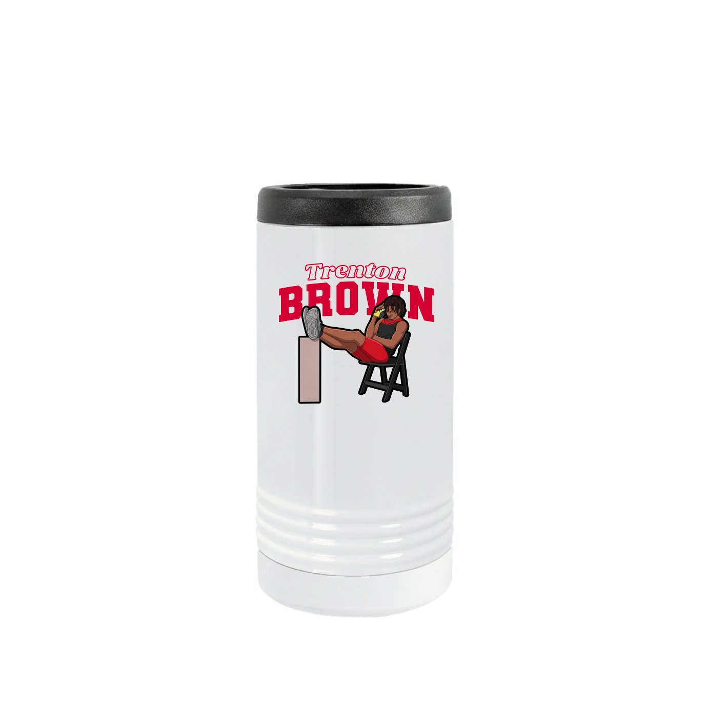 Slim Beverage Holder — Name Arch in White