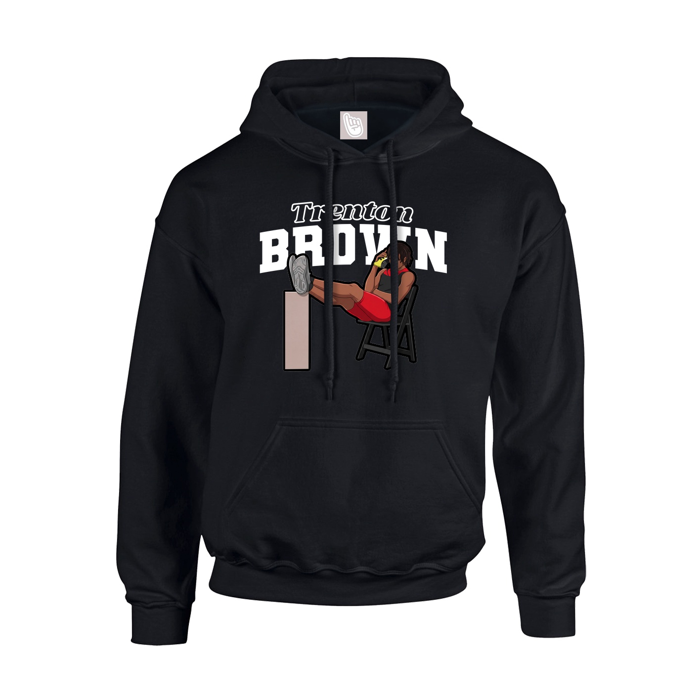 Youth Hoodie — Name Arch in Black