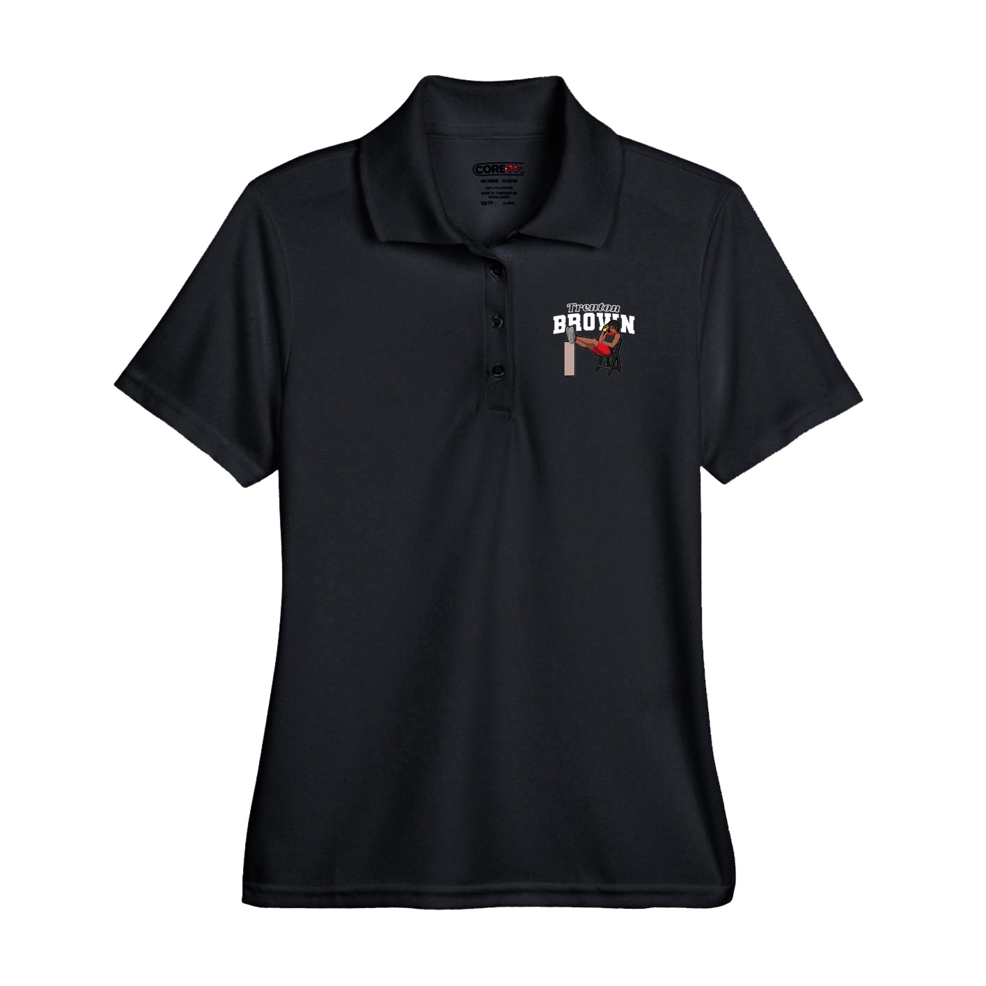 Performance Polo — Name Arch in Black