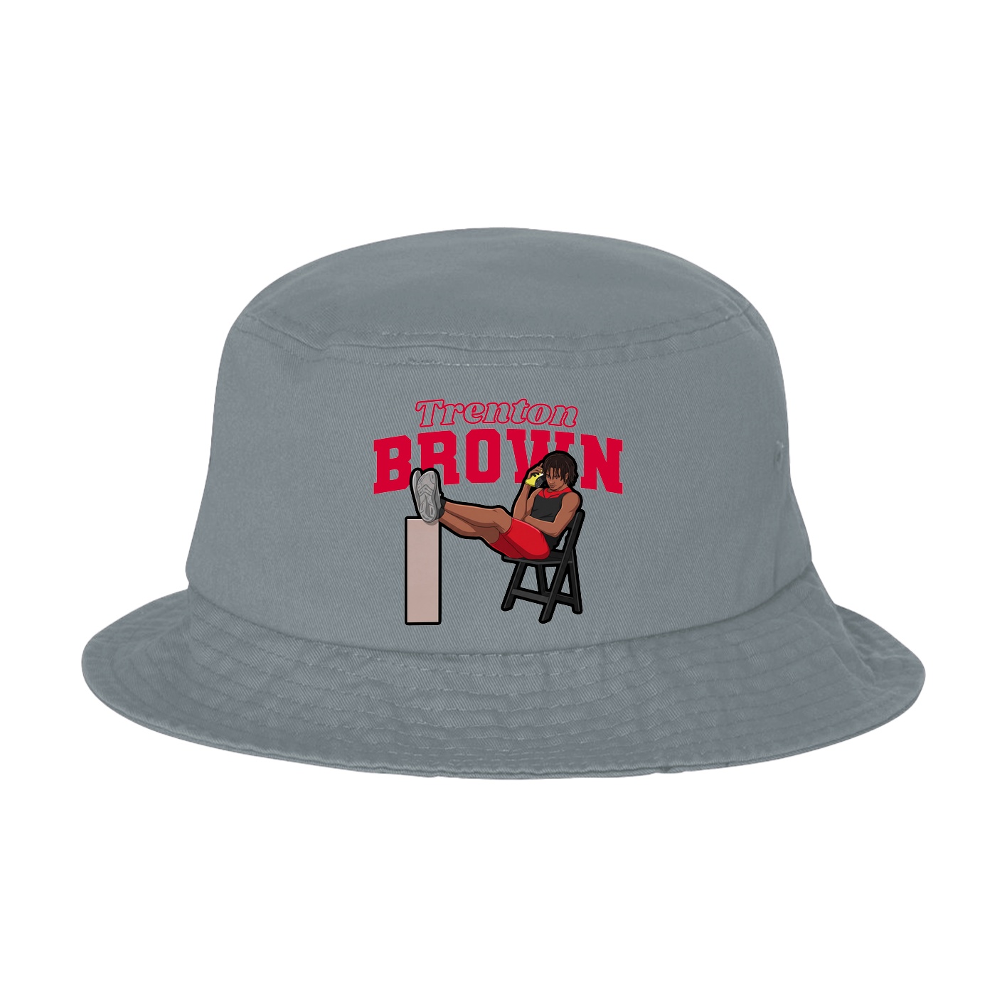 Bucket Cap — Name Arch in Grey