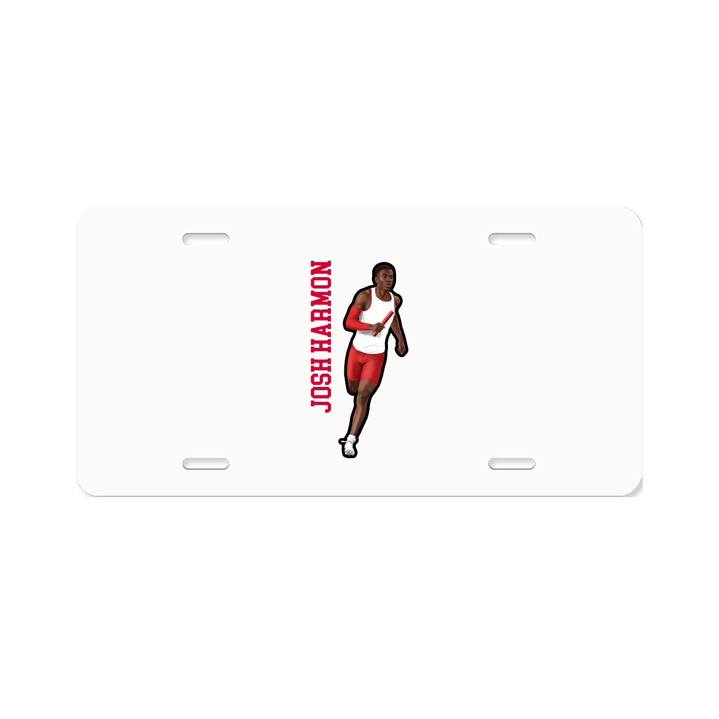 License Plate — Name Vertical in Classic