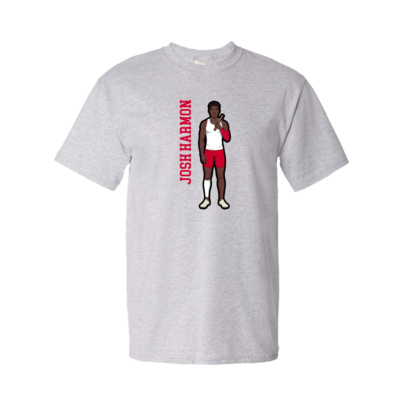 Tee — Name Vertical in Grey