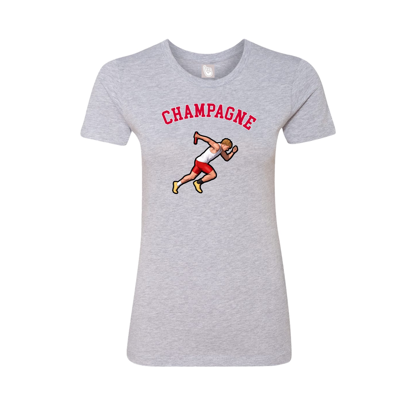 Fitted Women's Tee — Shirsey Arch in Grey