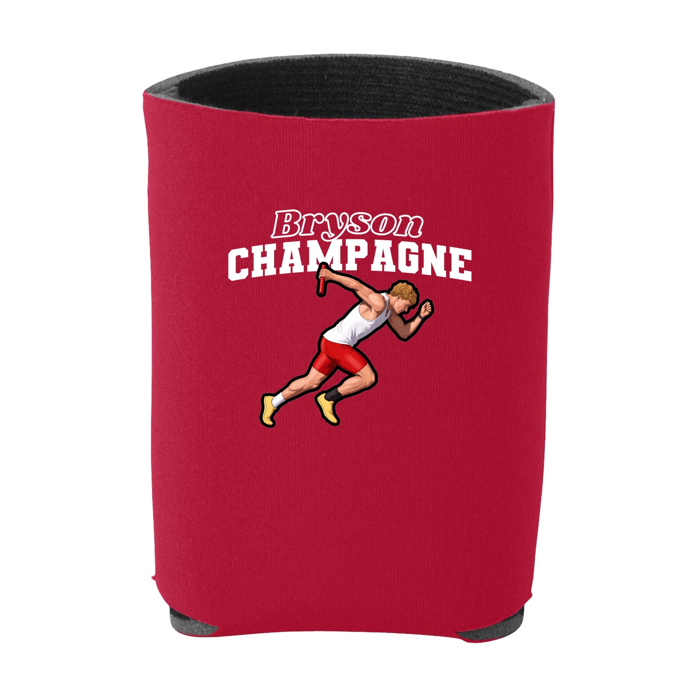 Can Holder — Name Arch in Red