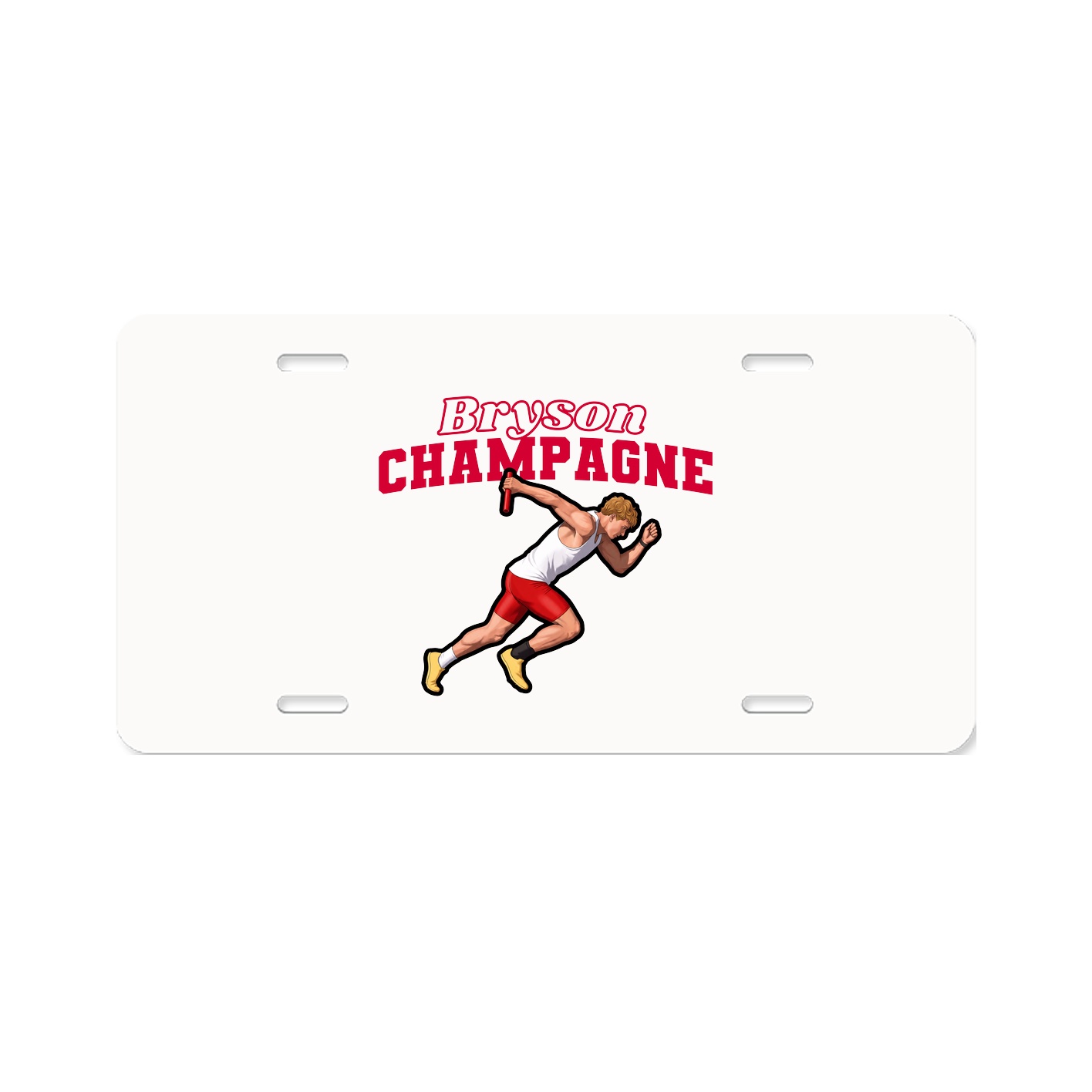 License Plate — Name Arch in Classic