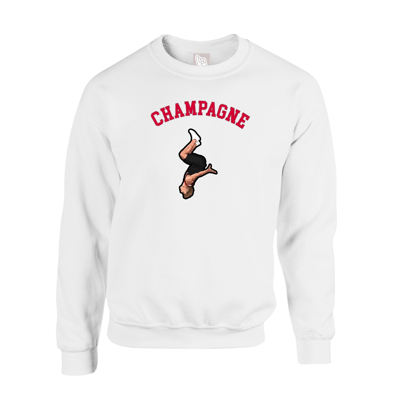 Fleece Crew — Shirsey Arch in White