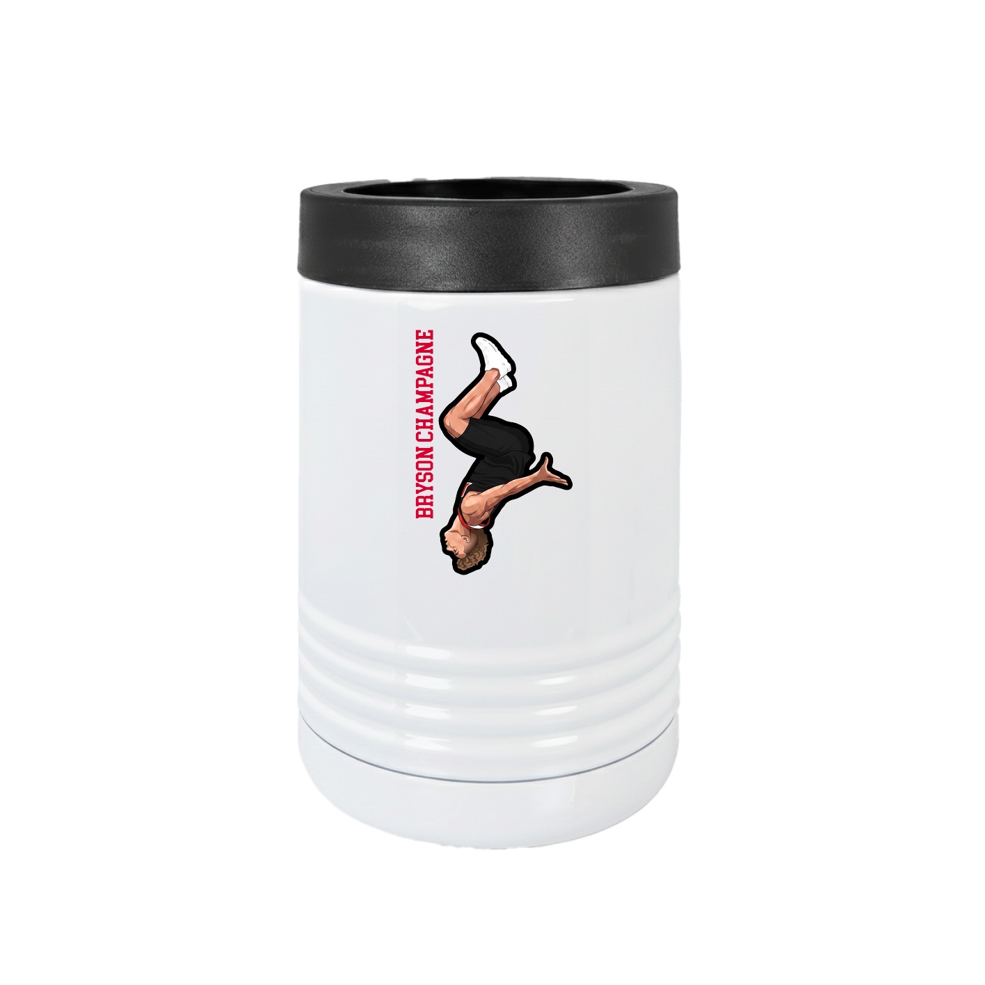 Beverage Holder — Name Vertical in White