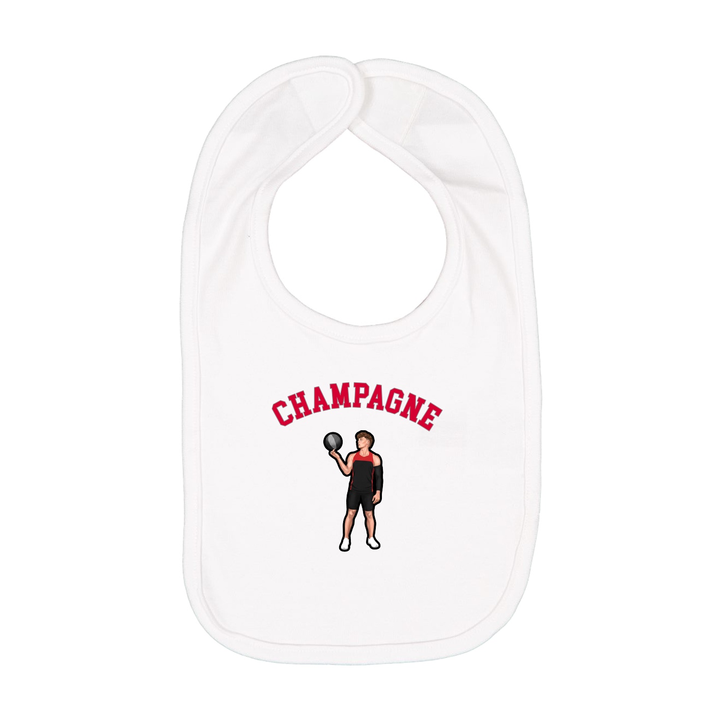 Infant Bib — Shirsey Arch in White