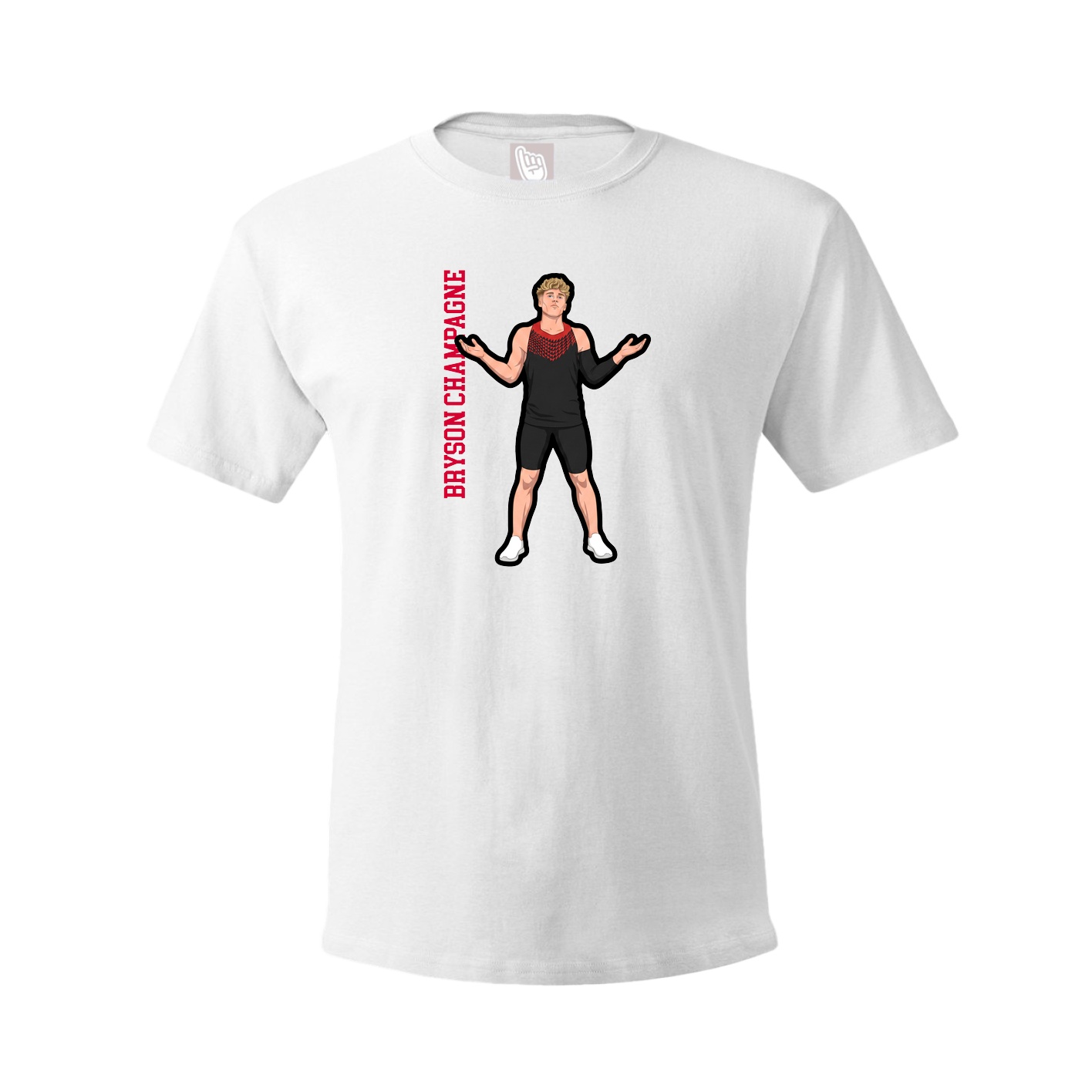Tee — Name Vertical in White
