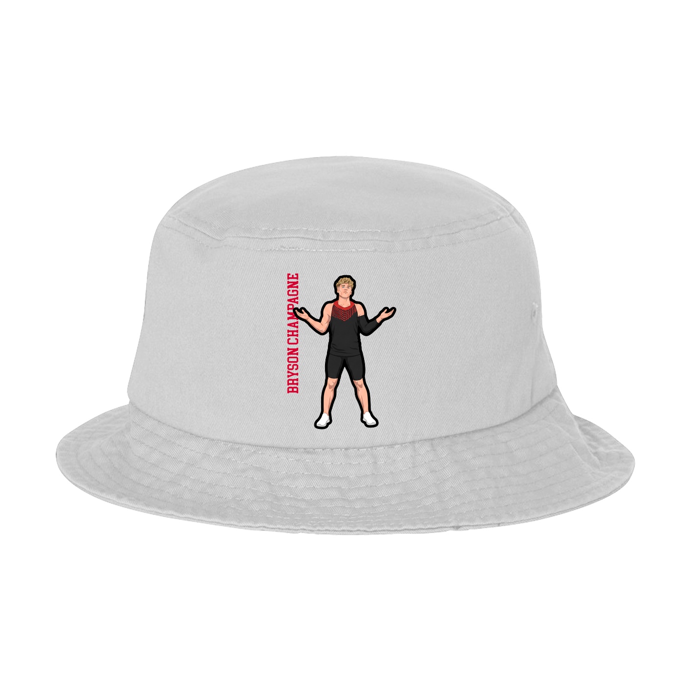 Bucket Cap — Name Vertical in White