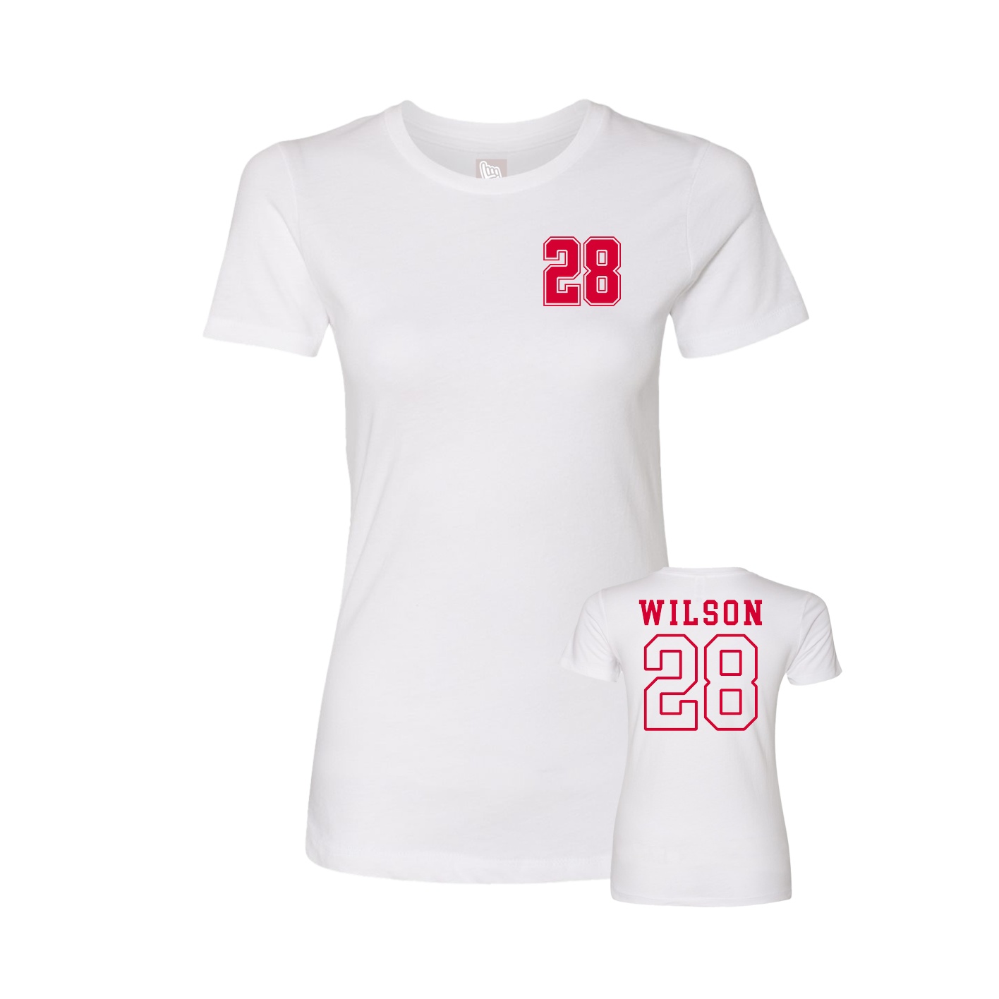 Womens Tee — Chest Back in White