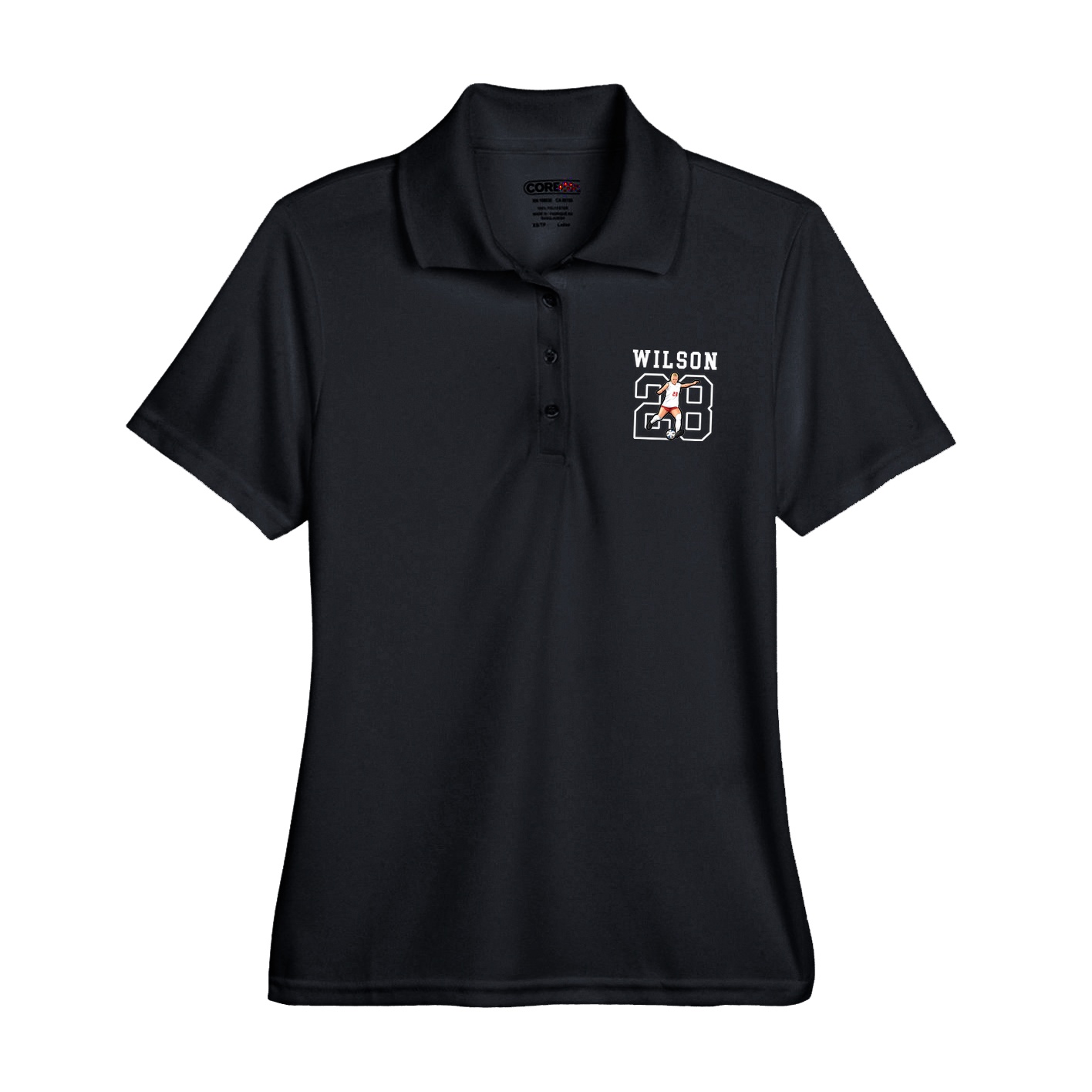Womens Performance Polo — Shirsey in Black