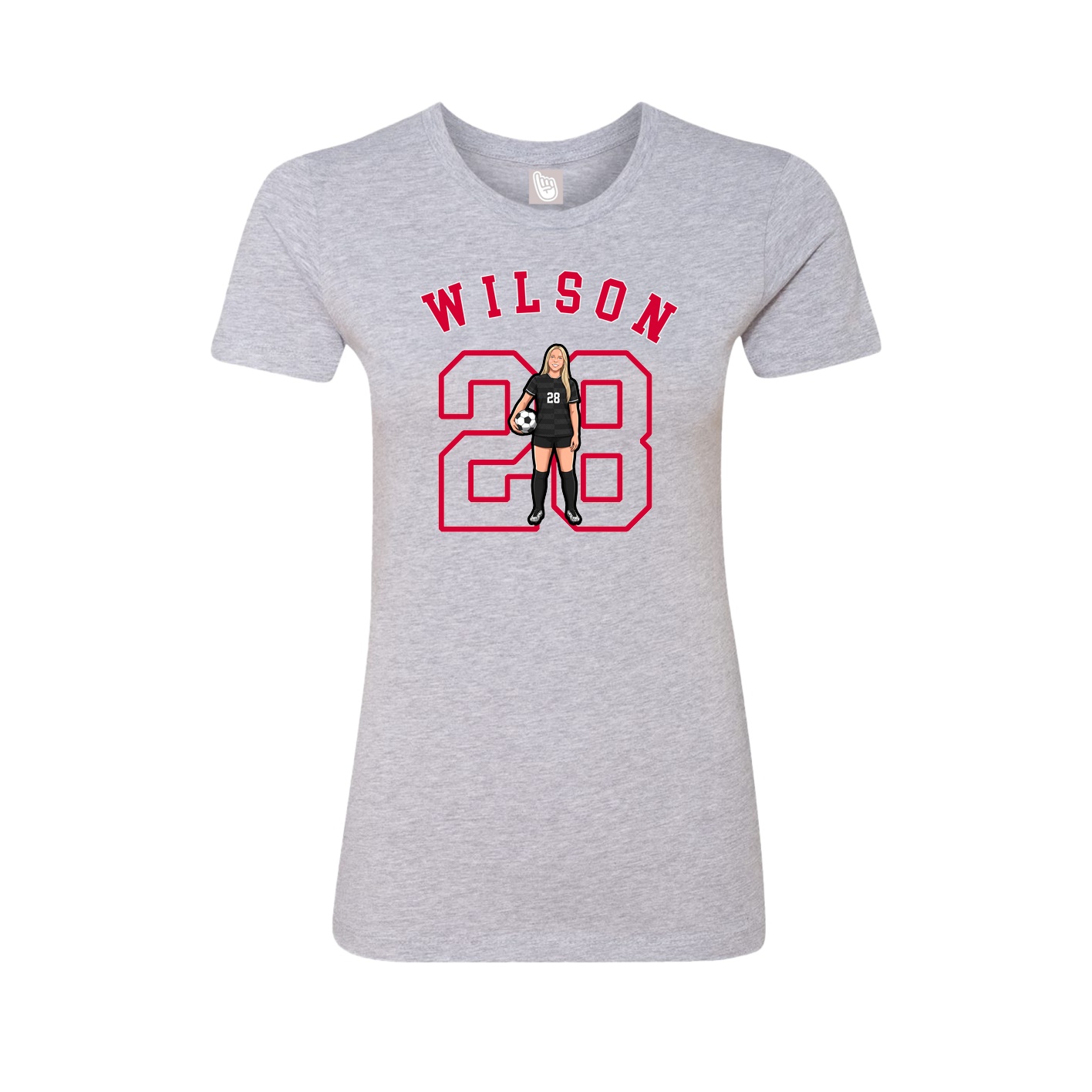 Fitted Women's Tee — Shirsey Arch in Grey