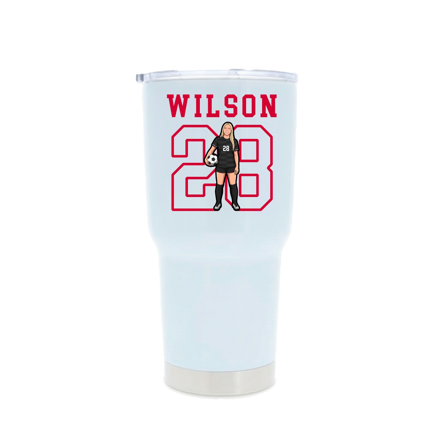 30oz Stainless Steel Tumbler — Shirsey in White