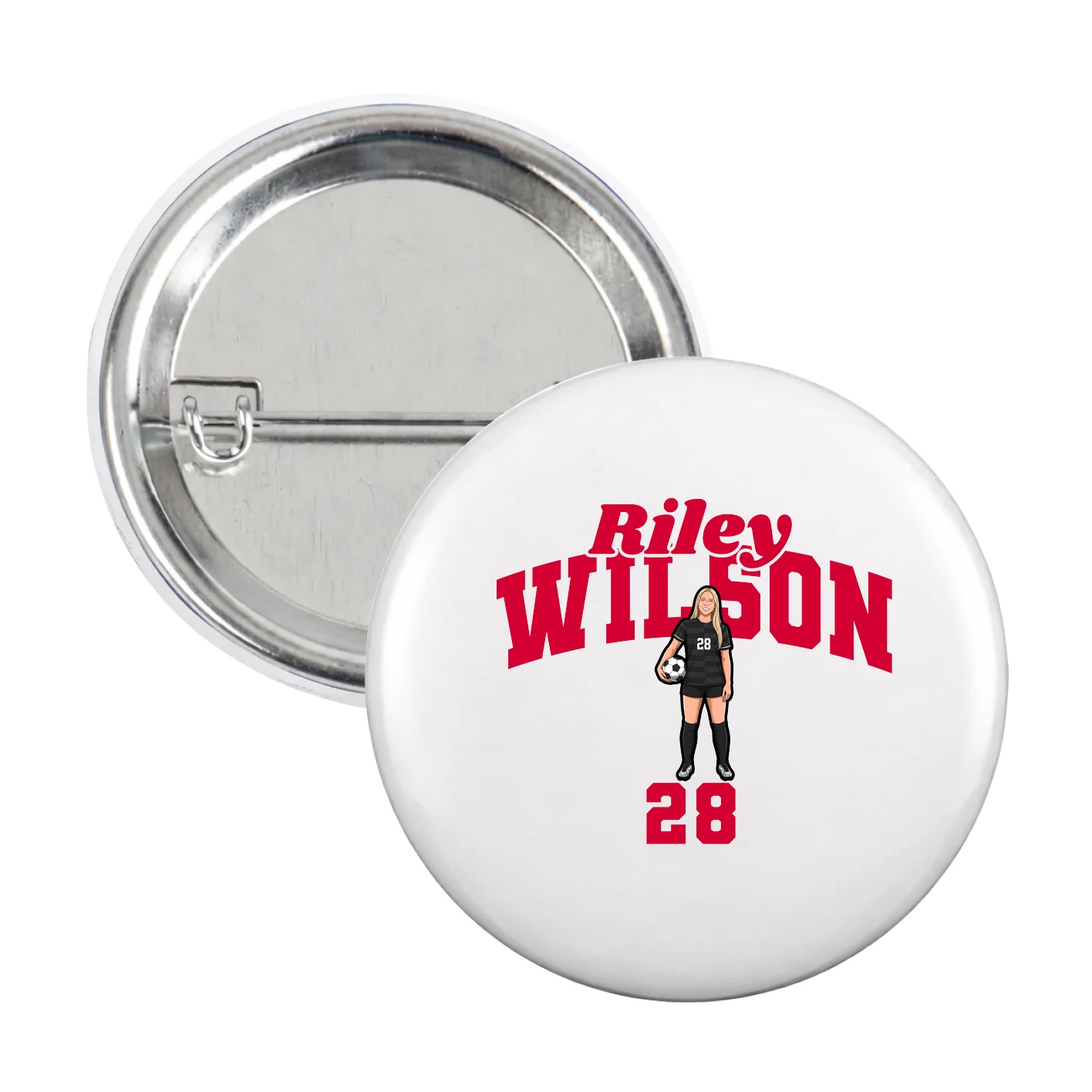 Game Day Button — Signature Arch in White