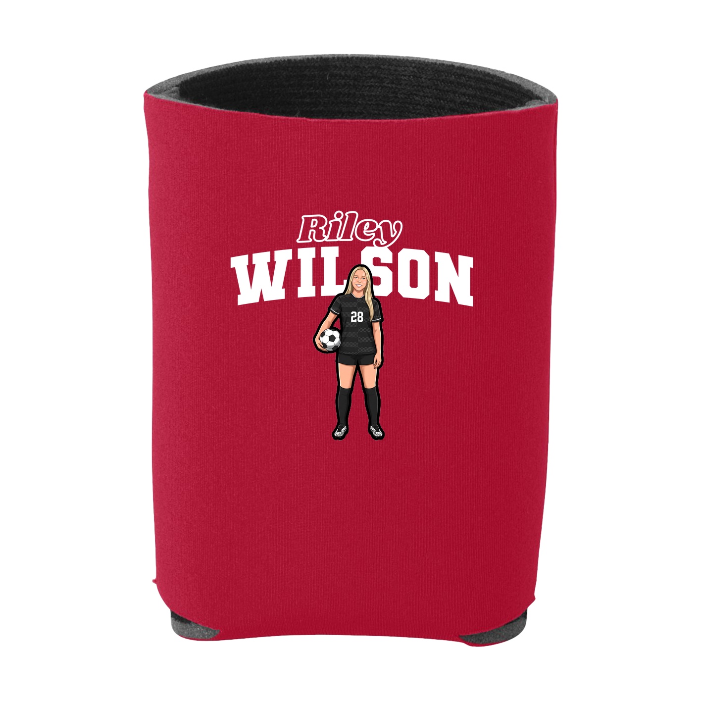 Can Holder — Name Arch in Red