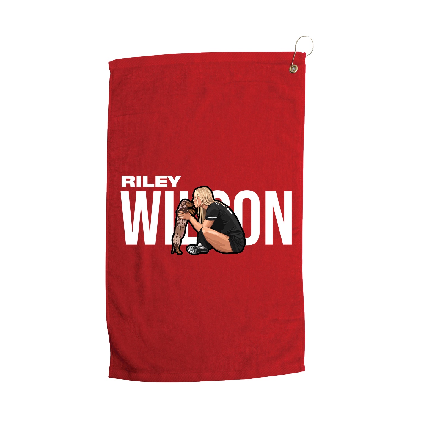 Golf Towel — Player Name in Red