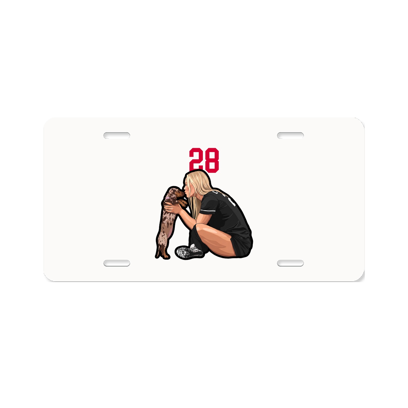 License Plate — Number Top in Classic