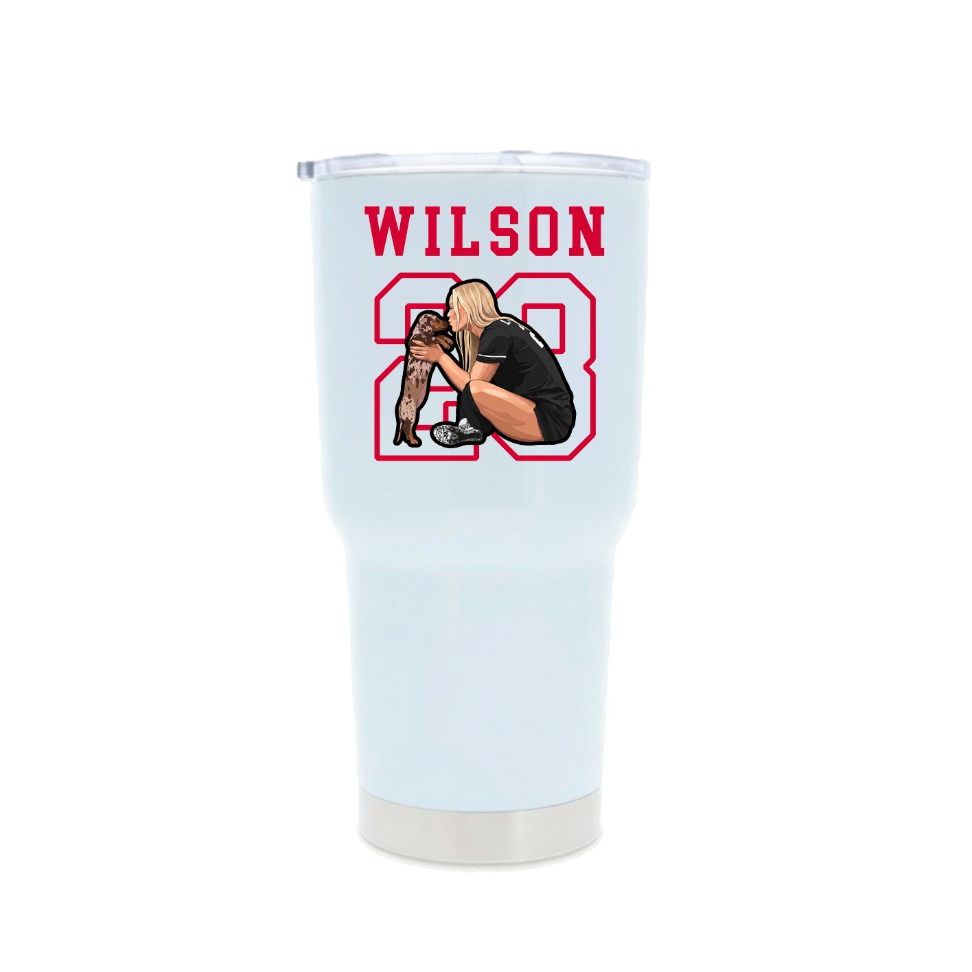 30oz Stainless Steel Tumbler — Shirsey in White