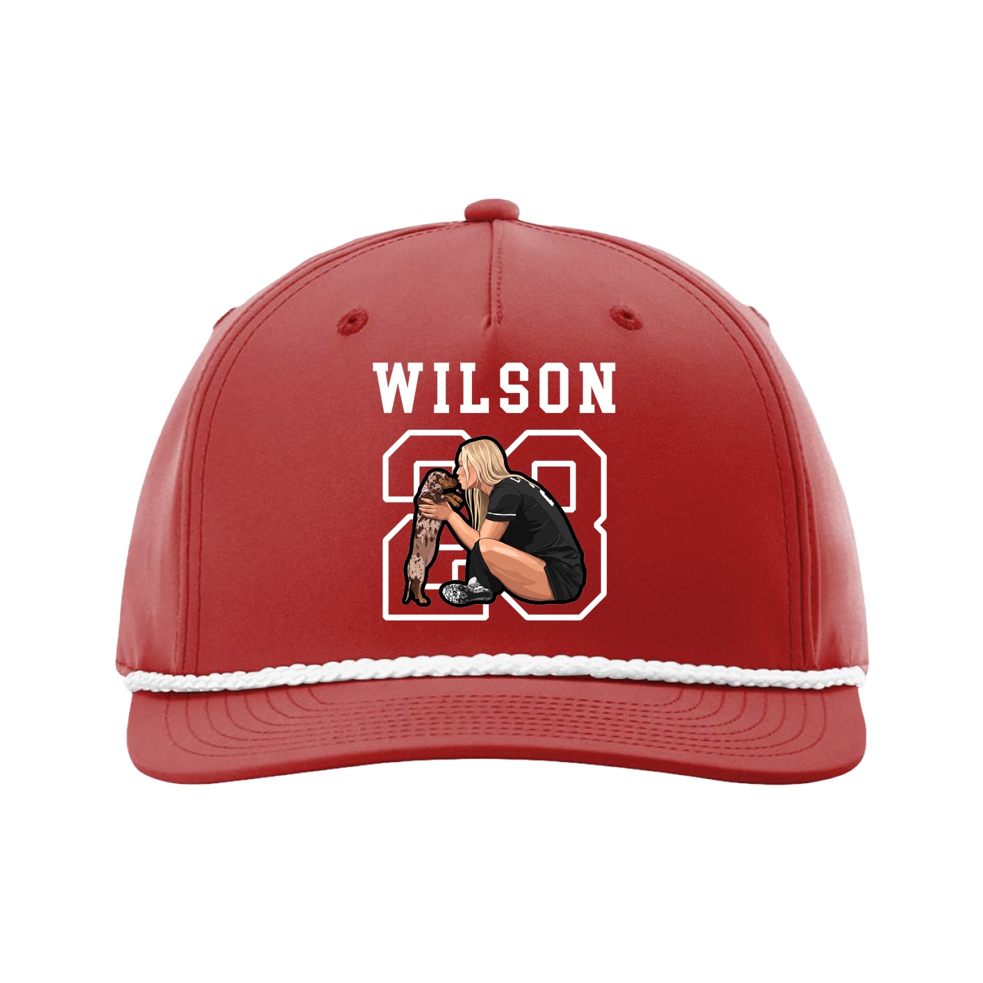 Five-Panel Classic Rope Cap — Shirsey in Red