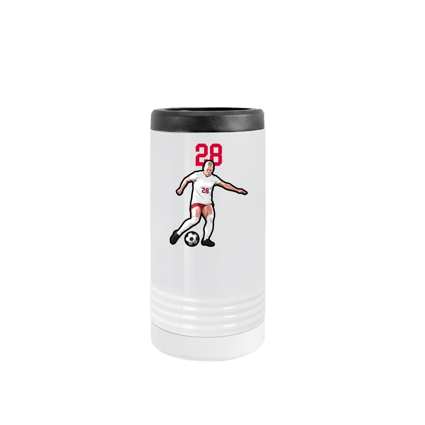 Slim Beverage Holder — Number Top in White