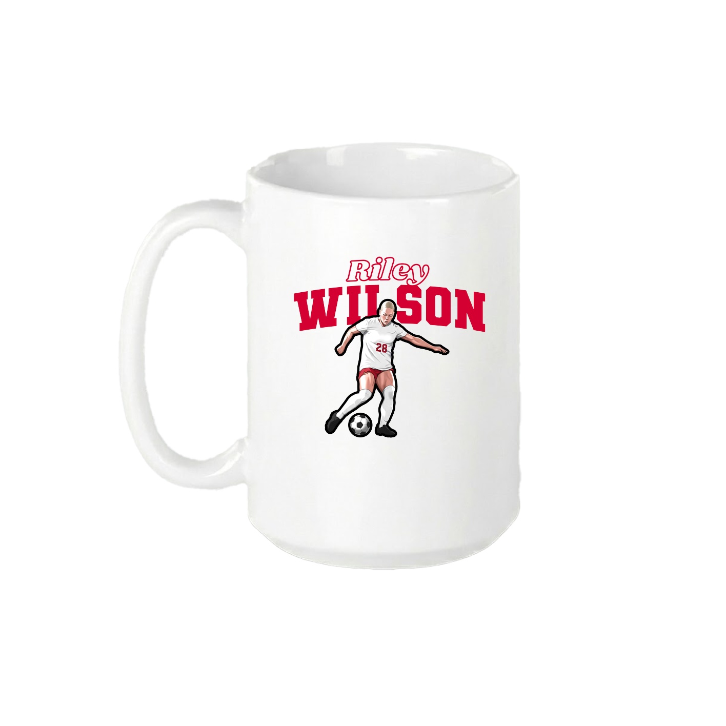 15oz Coffee Mug — Name Arch in White
