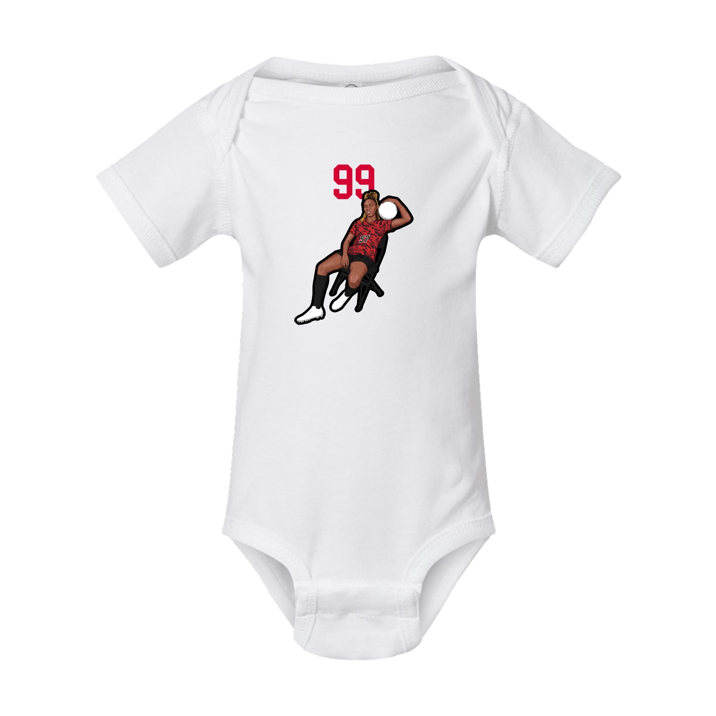 Baby Onesie — Number Top in White