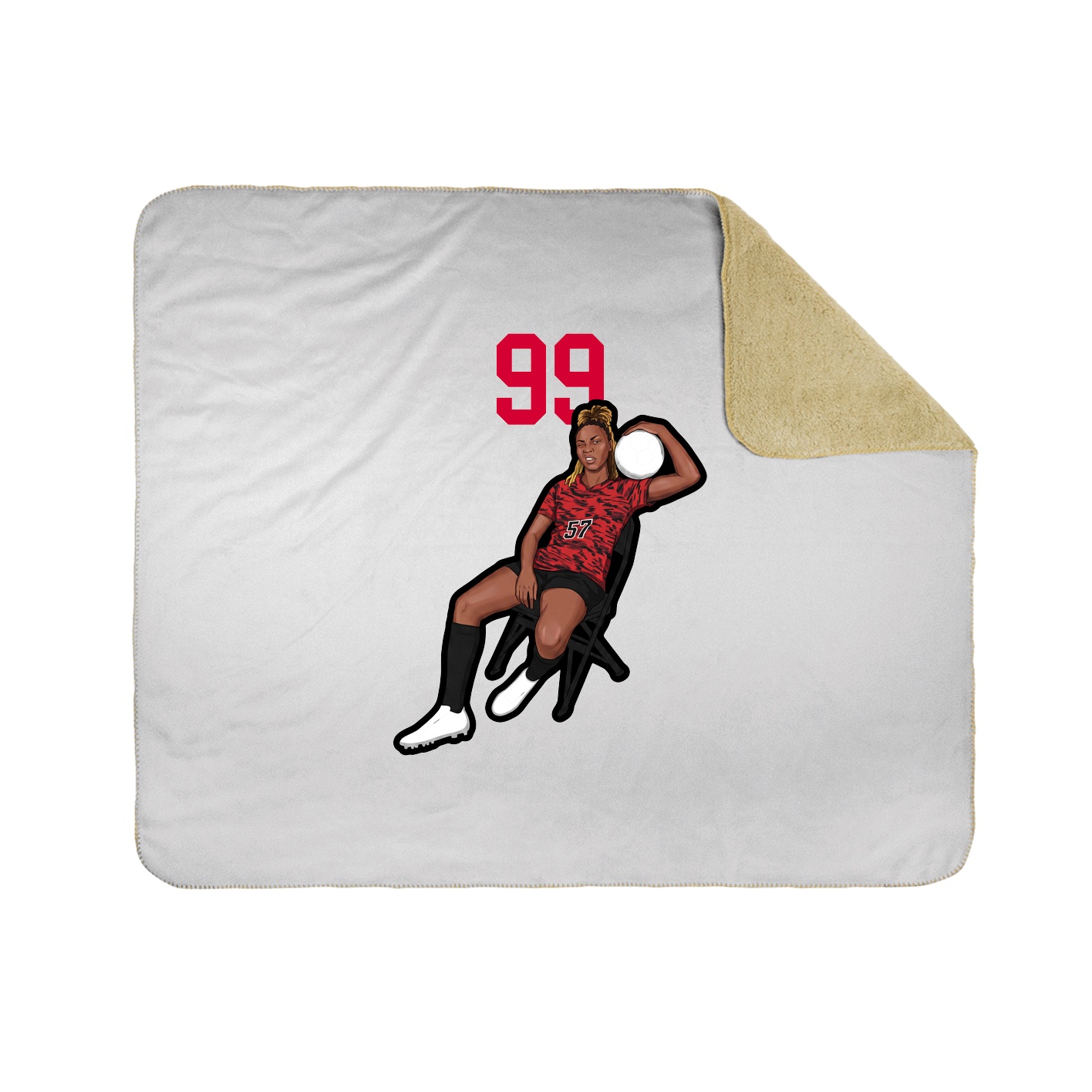 Throw Blanket — Number Top in White