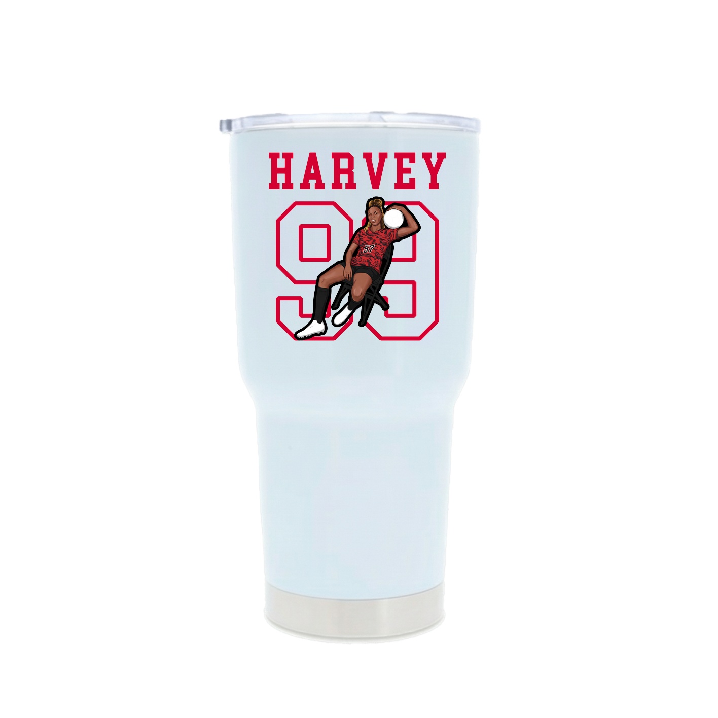 30oz Stainless Steel Tumbler — Shirsey in White